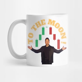 To The Moon With Elon Musk and Doji Star Mug